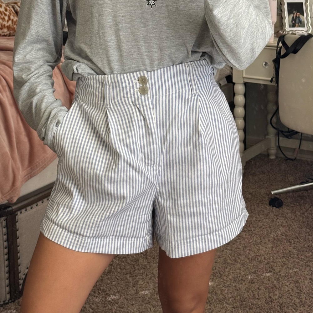 LC Lauren Conrad Blue and White Striped Pants